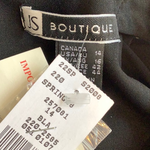 COPY - Black Evening Dress, size 14. - FTTS J. Michaels, Vintage - Picture 8 of 11